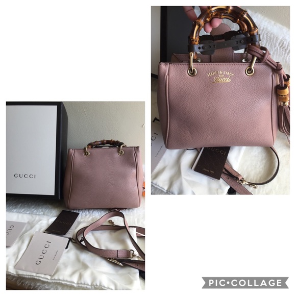 Gucci Bamboo Shopper In Old Rose - Picture 2 of 8